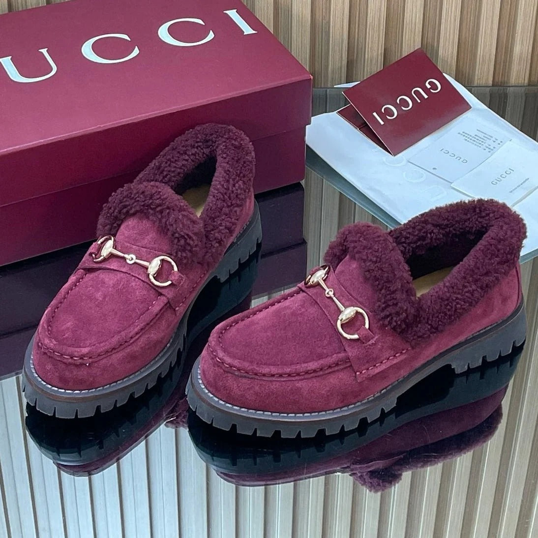 GG  2025 Horsebit Loafer Suede Wool 563048