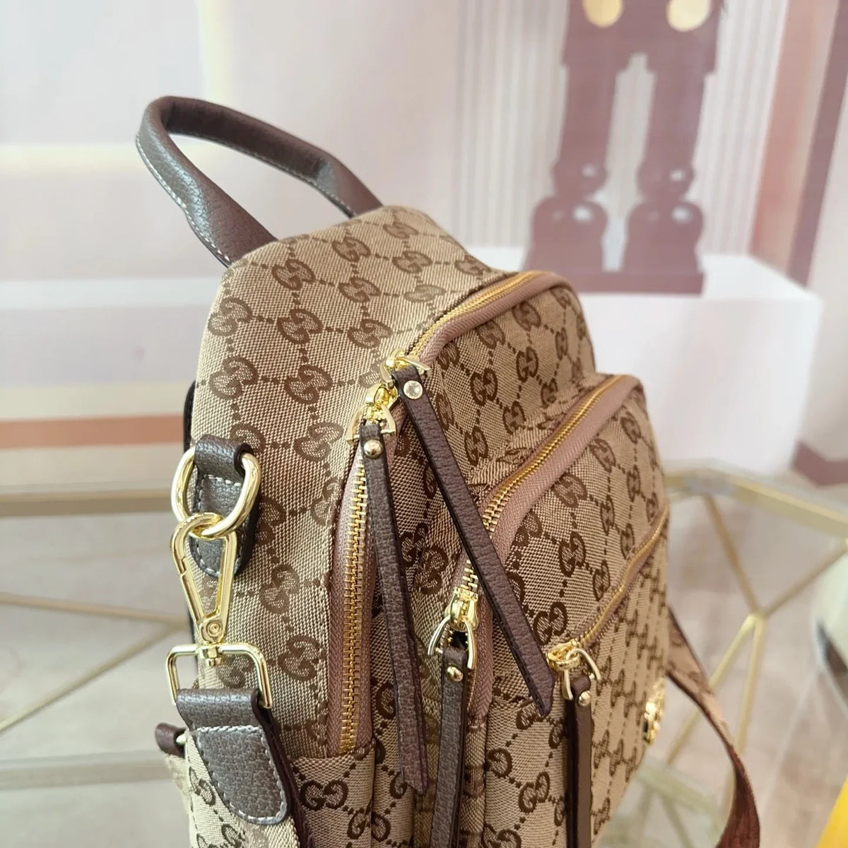 Men's and women's old flower shoulder bag 1025060906