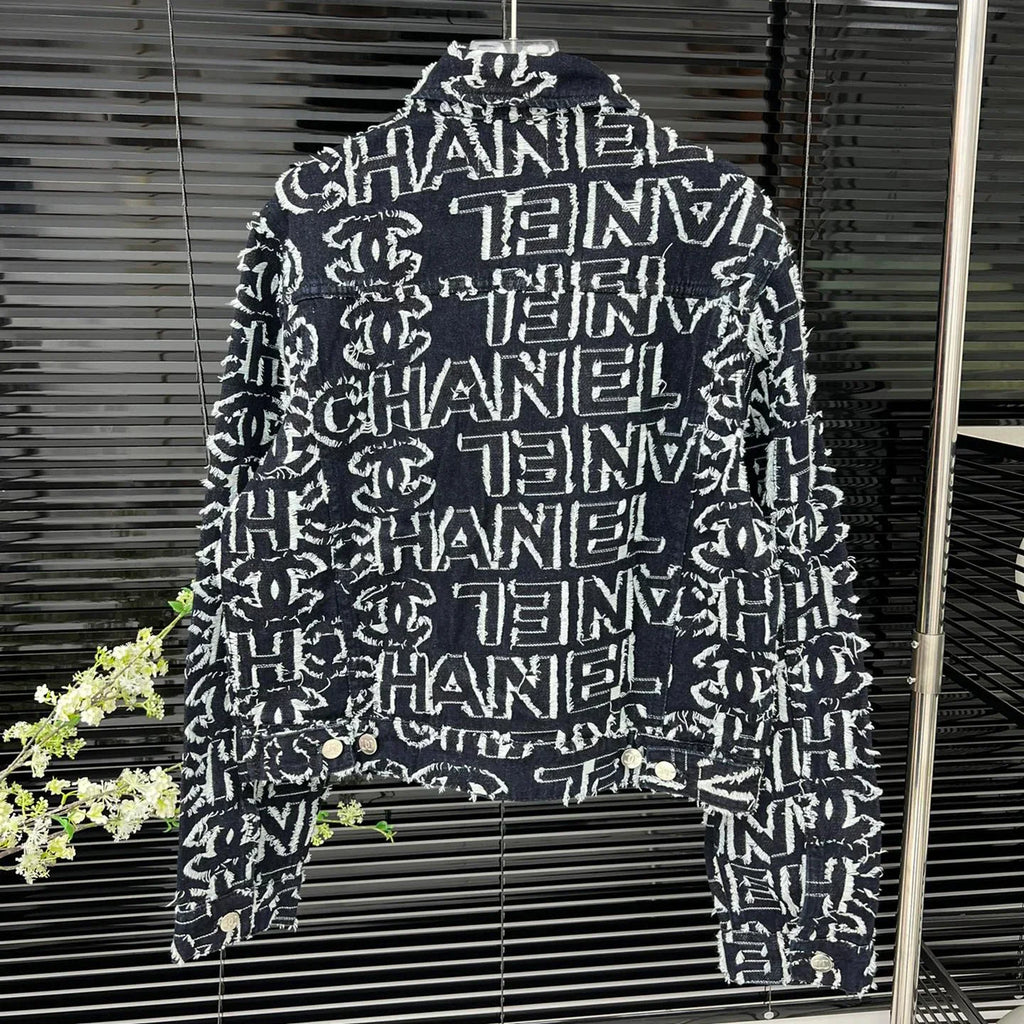 New Jacquard Full Print Trimming Coat 1024101118