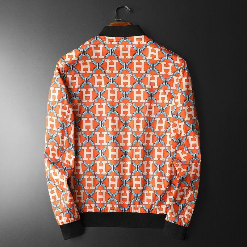 New Men's Casual Jacket Large Size Letter Print Baseball Collar Slim Fit Jacket 1024030502