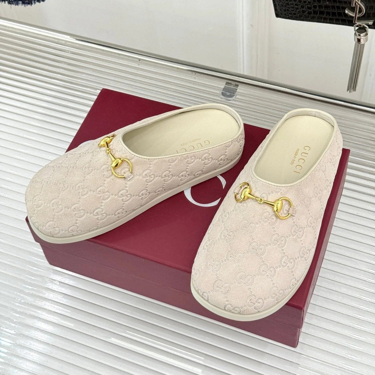 GG Mule With Horsebit Suede 905747