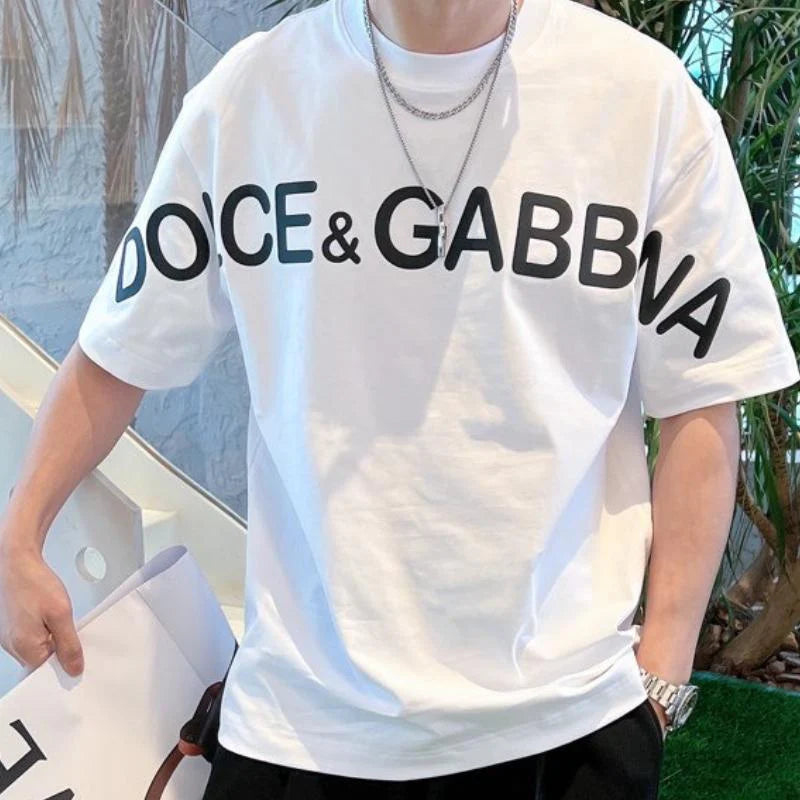 Thin Cotton Round Neck Short Sleeve T-Shirt 1024071201