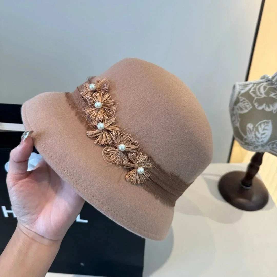 CHA  Dark Brown Felt Beret 425650
