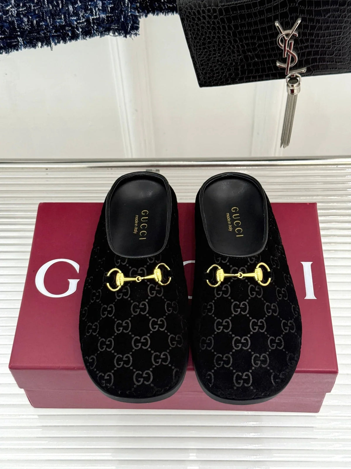 GG Mule With Horsebit Suede 905747