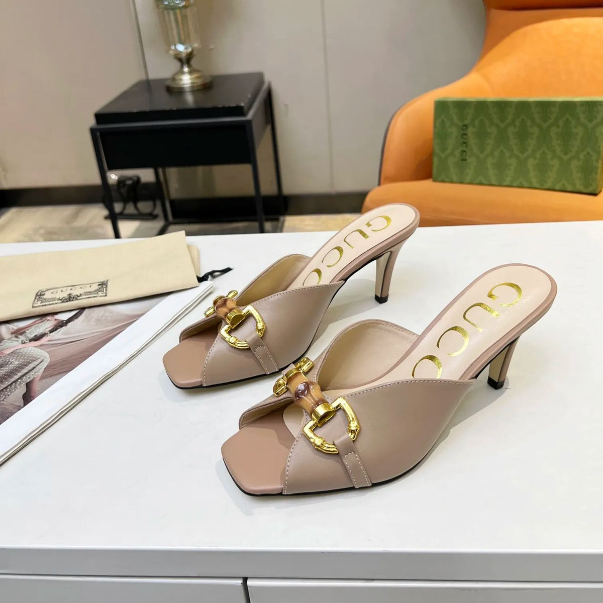 New Fashion Metal Horsebit Heeled Sandals XC04071102