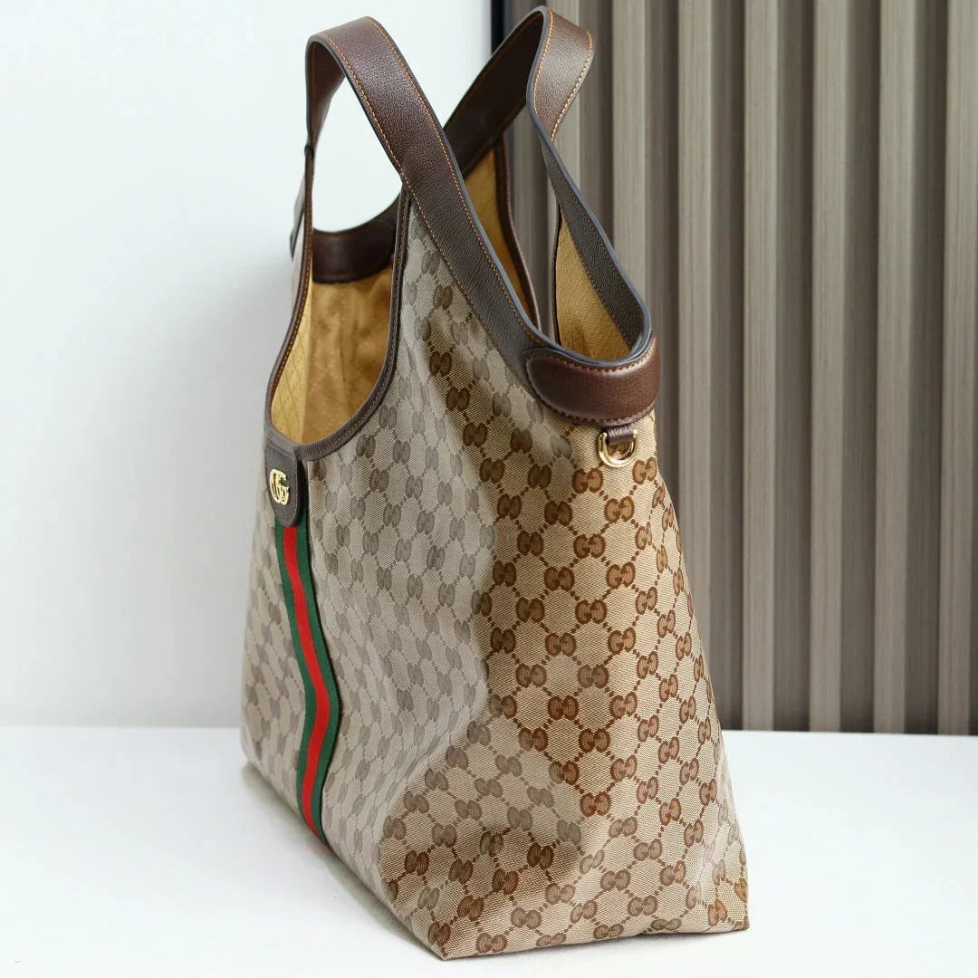 GG  2026 Giglio Shoulder Bag 25cm Canvas Calfskin