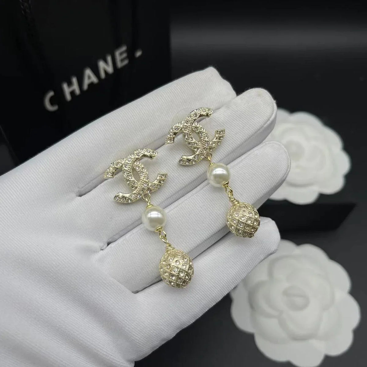 Fashionable Tassel Full Diamond Earrings 1024010313