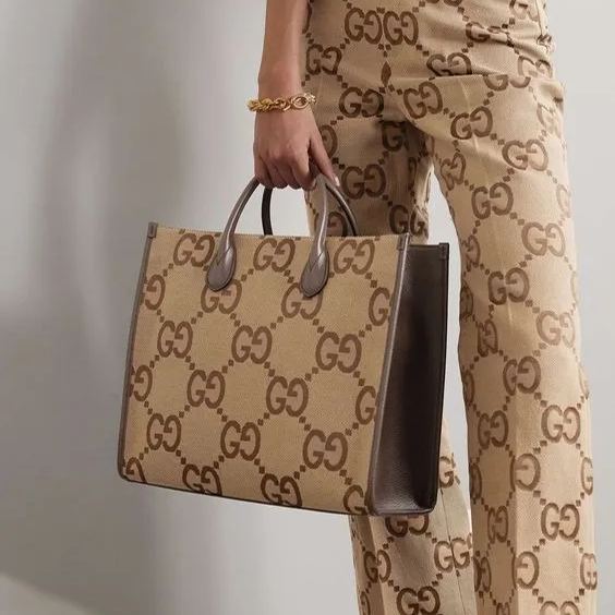 23 New G Jacquard large letter handbag ladies bag