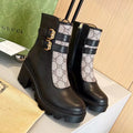 Retro Double-Strap Buckle Ankle Boots 1025103124