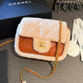 New Teddy Lamb Fleece CF Brown Shoulder Bag 1024102802