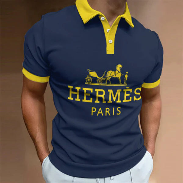 Men's Summer Fashion Printed Polo Shirts 3D1024070206