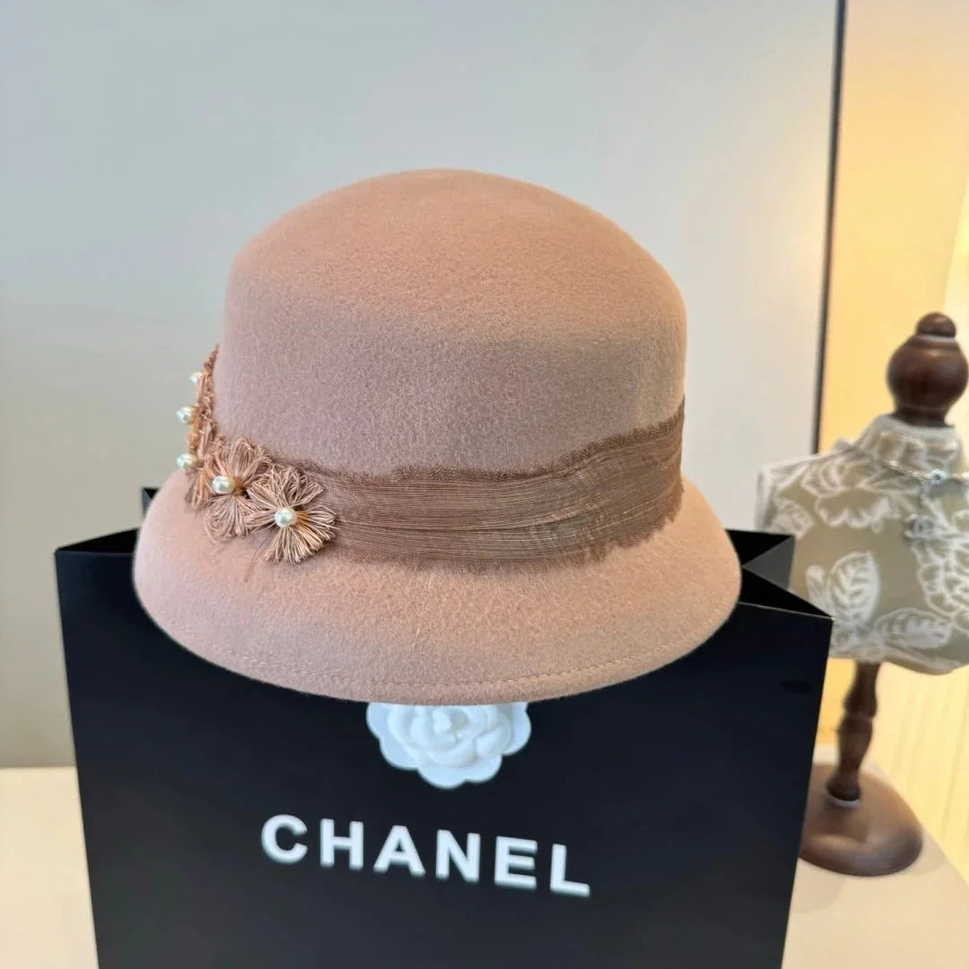 CHA  Dark Brown Felt Beret 425650