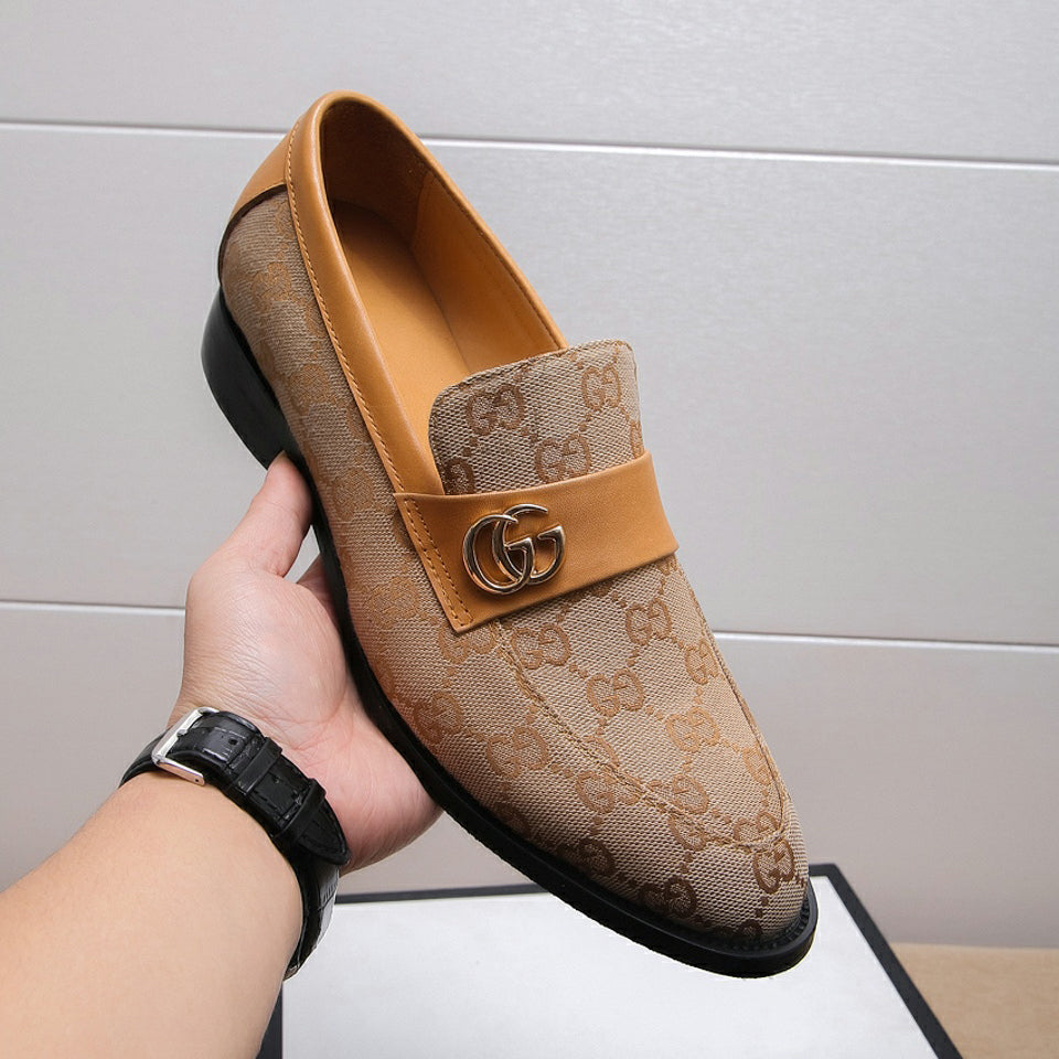 Orange Print Loafers