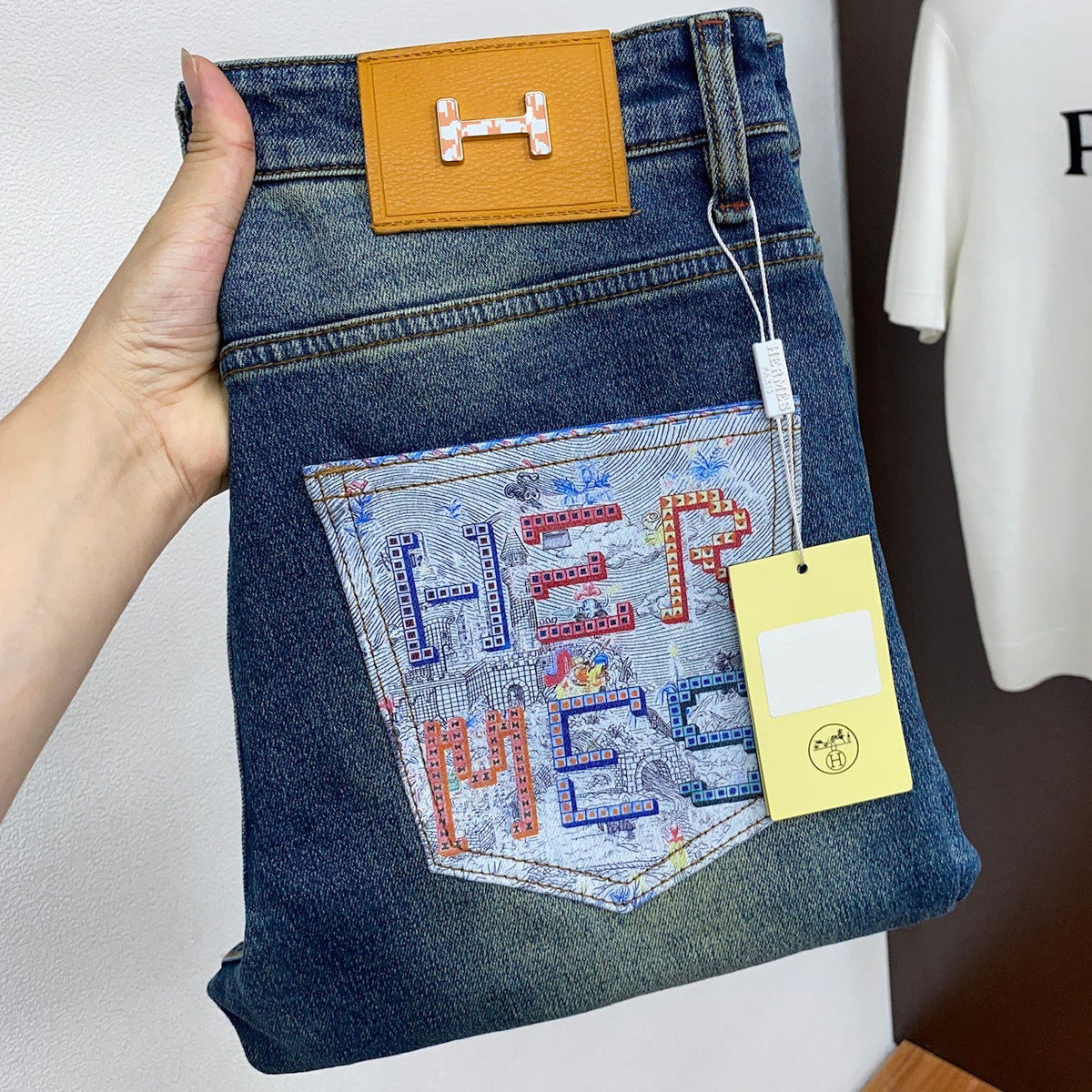 New men's elastic slim fit jeans 1024102212
