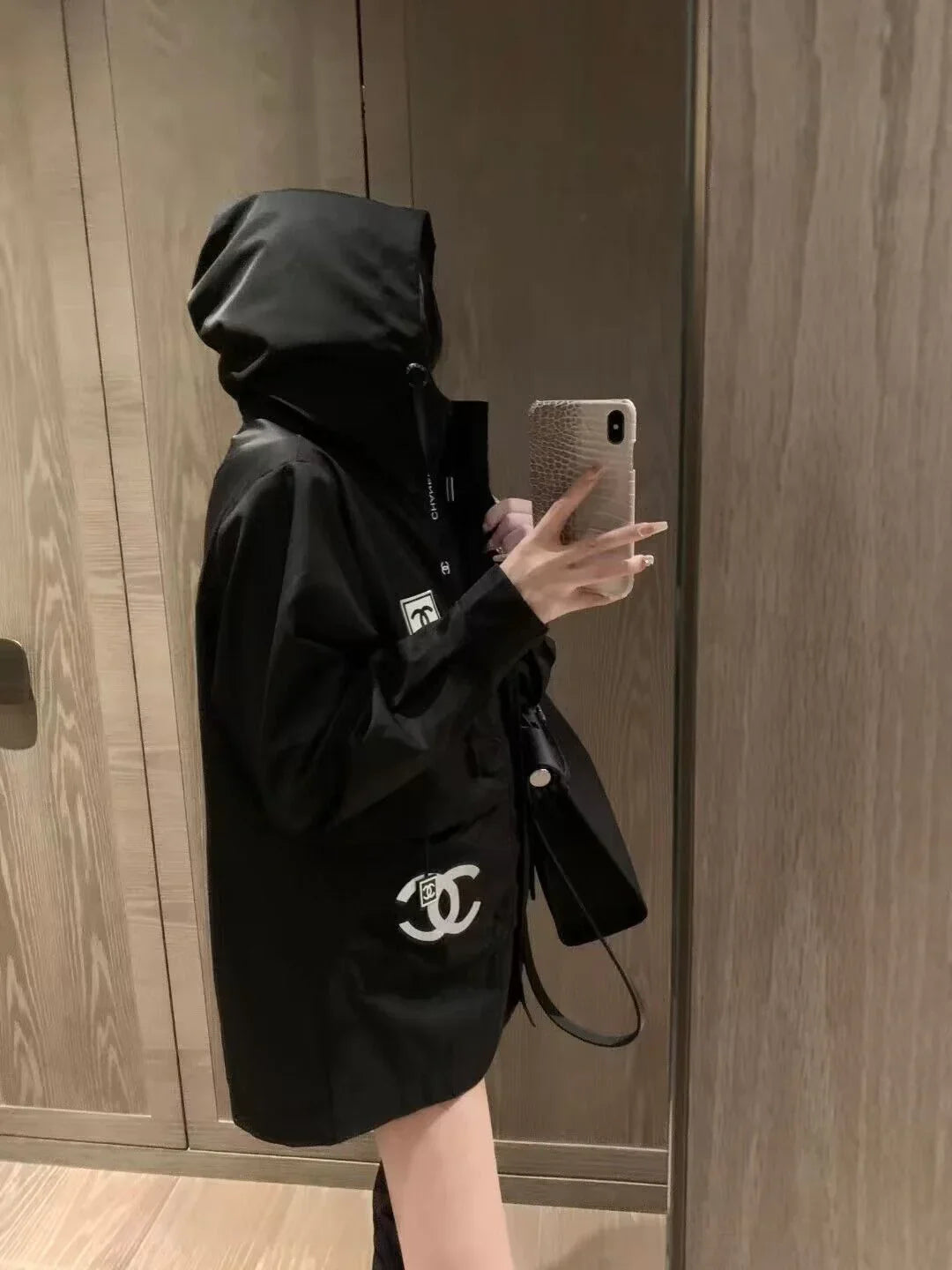 New Style Charge Clothes High Quality Lined Black Jacket 1024031206
