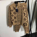 New fashion casual cardigan hooded letter top + pencil pants two-piece suit 3D-04260916