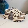 New leather thick sole color blocked dad shoes 1024071219
