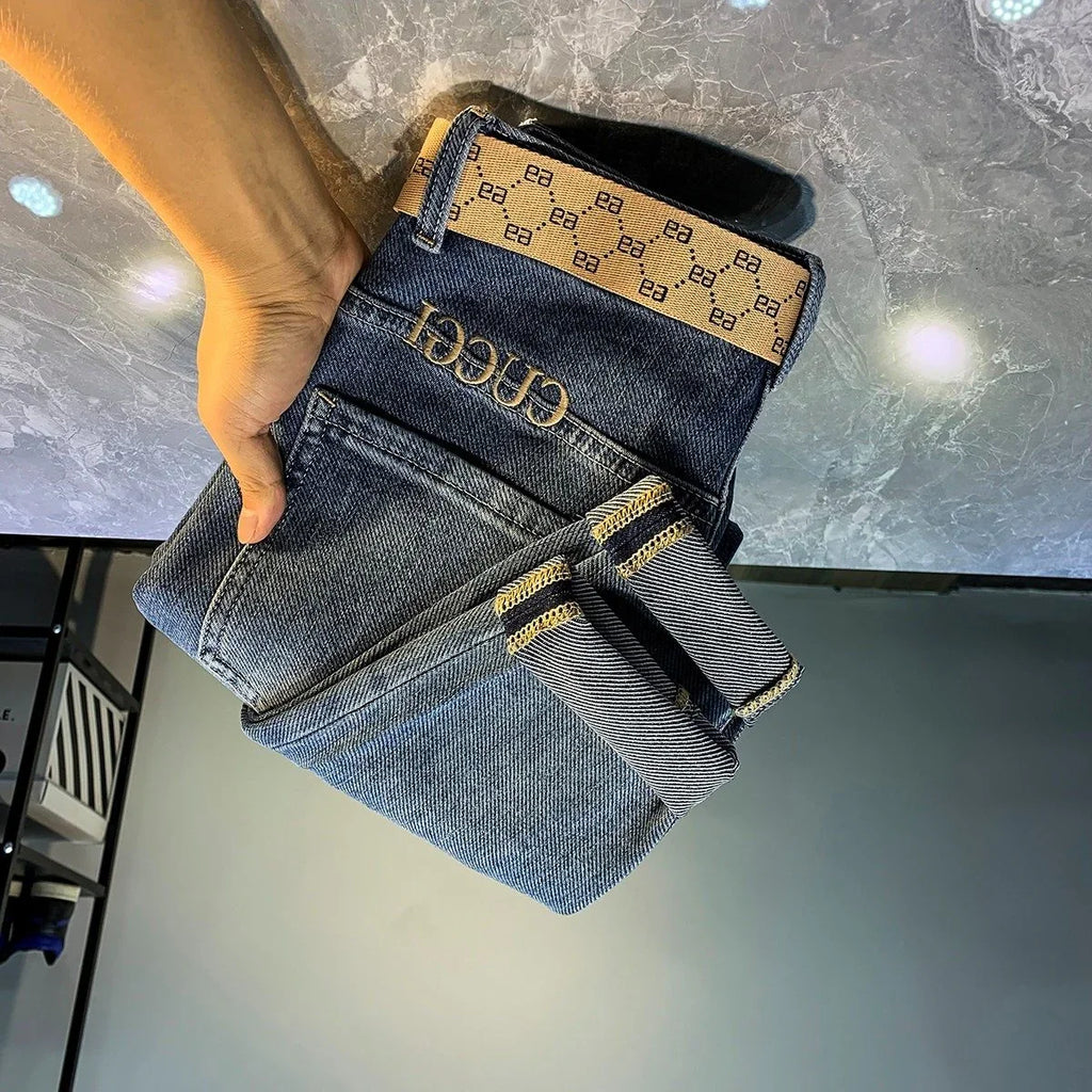 High-end Light Luxury Slim-fit Stretch Men's Trousers 1024073122