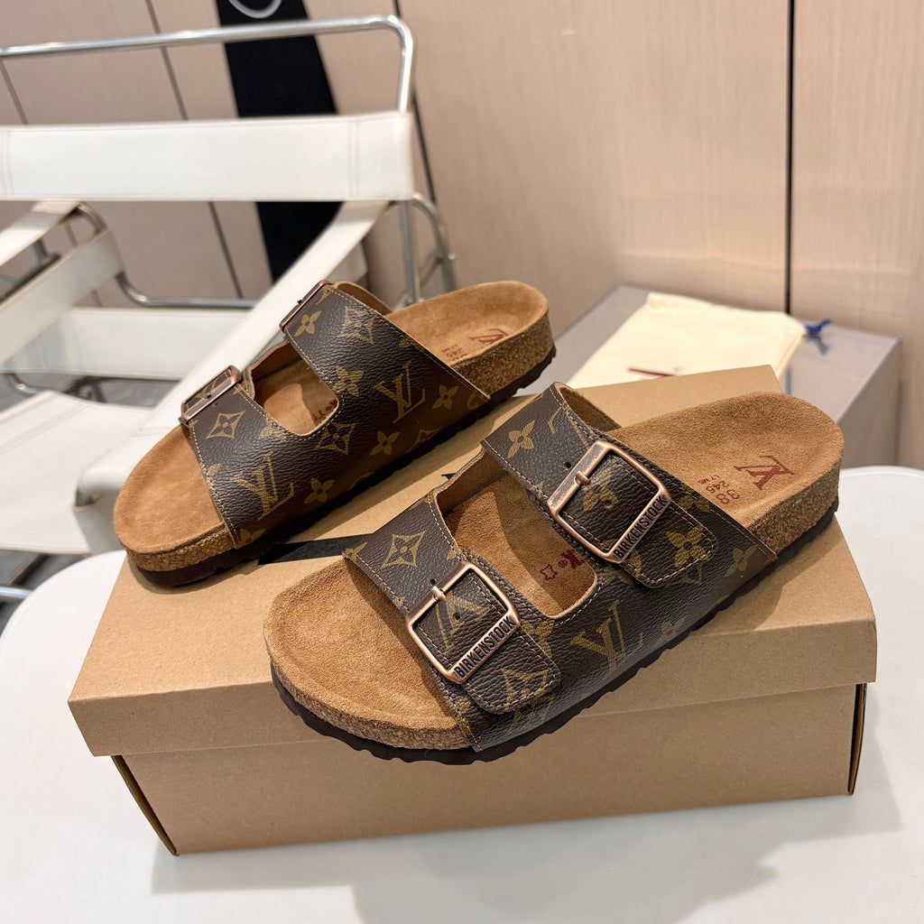 BK & VL collaboration retro slippers in macaron colors for couples XC0426051903