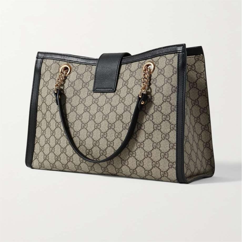 G Padlock leather-trimmed printed coated-canvas tote bags PD0423112119