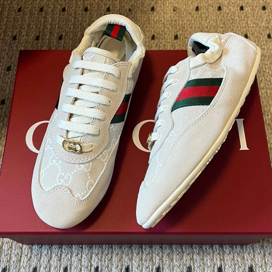 GG  25 Sneaker Ivory Suede Fabric 530680