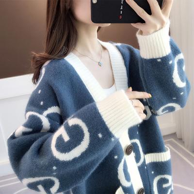 Autumn/Winter Fashion Thickened Sweater Long Cardigan Coat 1023112320