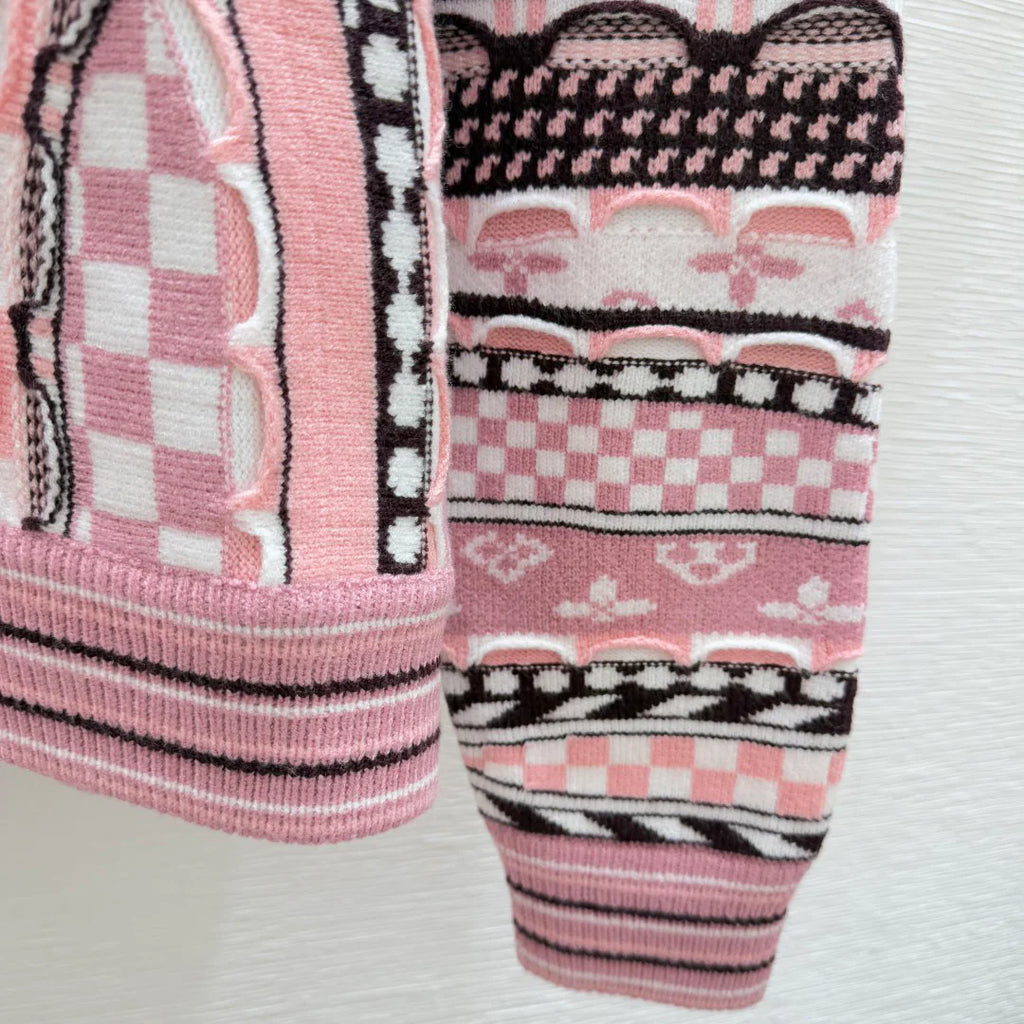 Plaid Slouchy Knit Sweater 1025103104