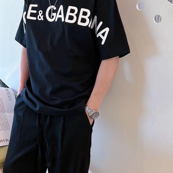 Thin Cotton Round Neck Short Sleeve T-Shirt 1024071201