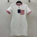 New fashion jacquard short sleeve dress 1024052714