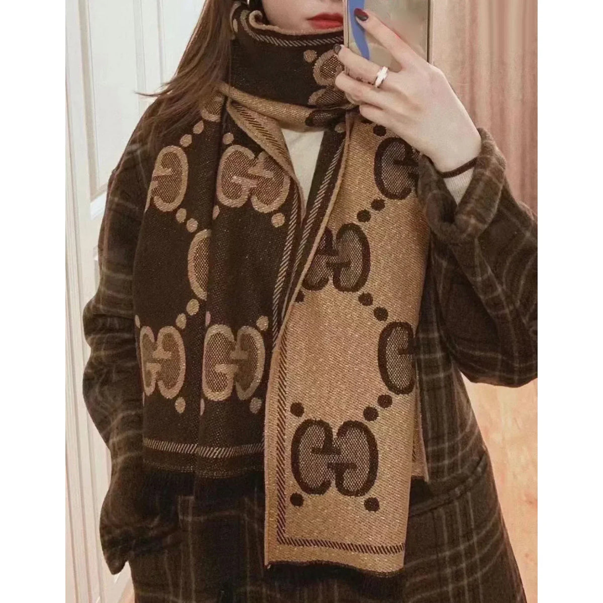 New double-sided cashmere shawl scarf 1024101814