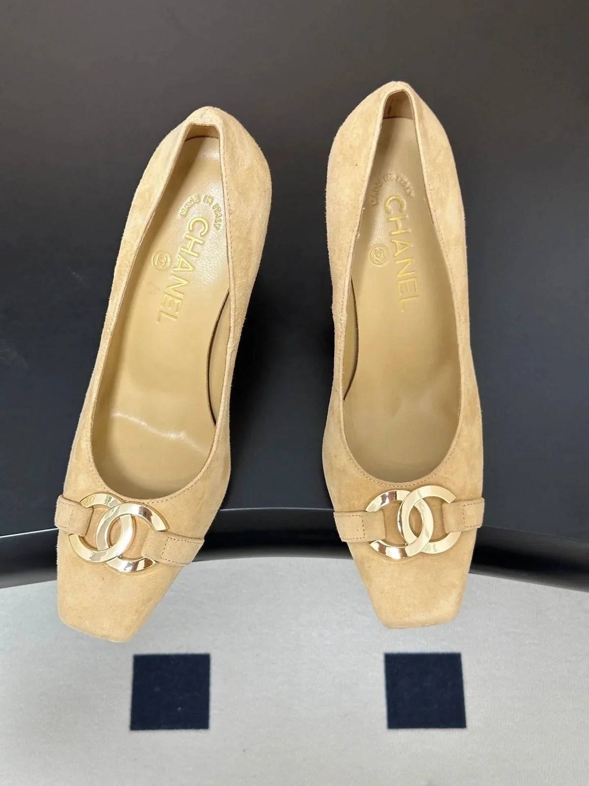 CHA  2026 Double C Metal Buckle High Heels Leather Sheepskin 834663