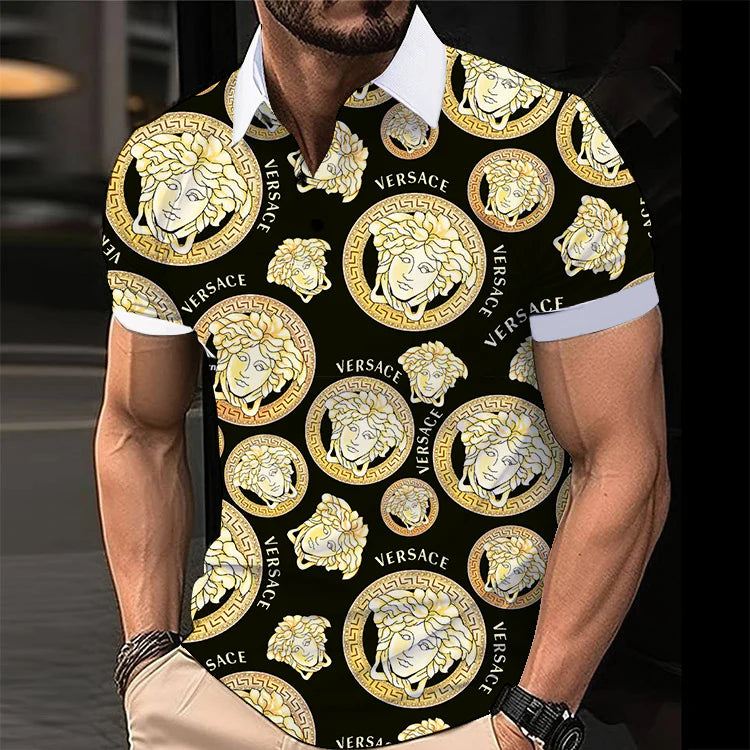 Men's Summer Fashion Printed Polo Shirts 3D1024052925