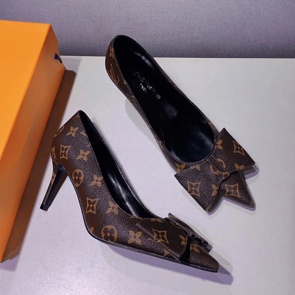 Classic Printed 8cm Bow Classic High Heels 1025031901