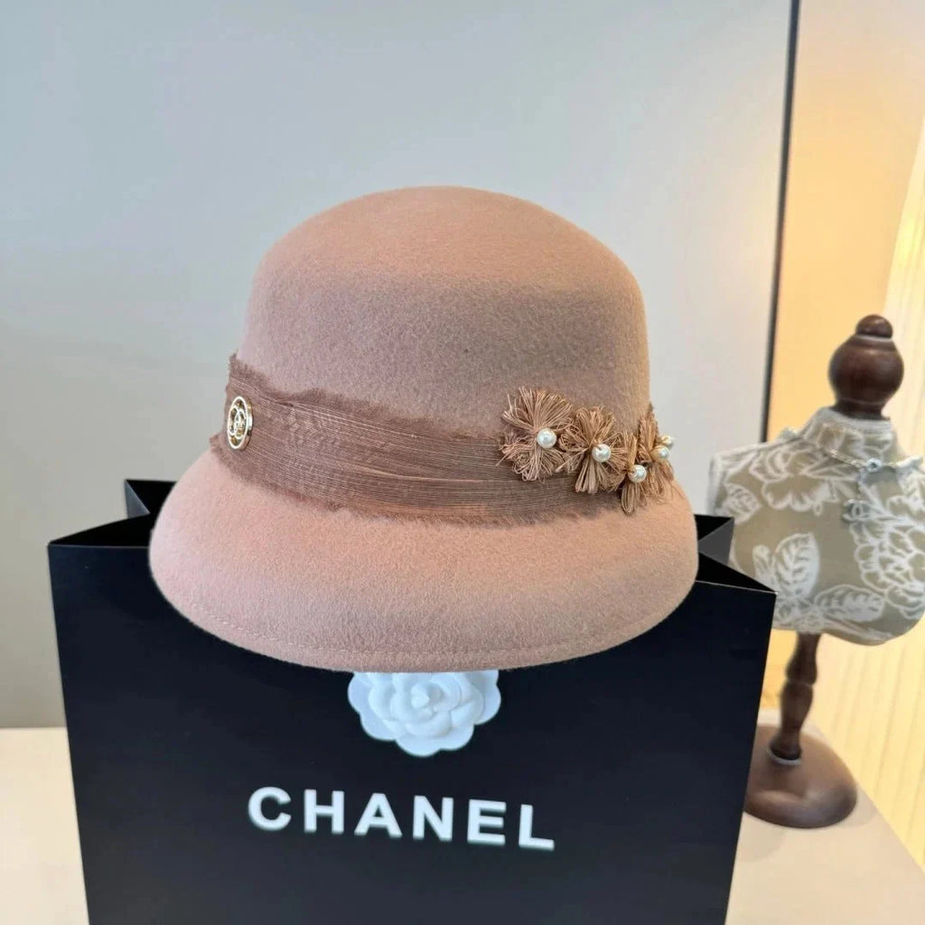 CHA  Dark Brown Felt Beret 425650