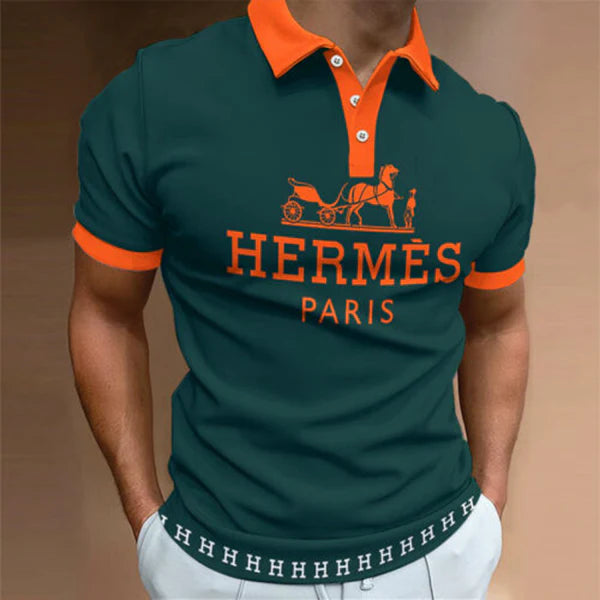 Men's Summer Fashion Printed Polo Shirts 3D1024070205