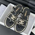 Women CC Logo New Leather Sandal 2024 SS 1024061