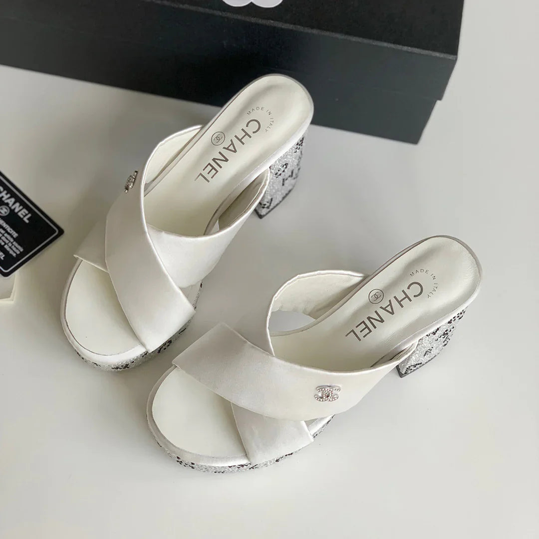 New cross strap waterproof platform slippers 1024031906