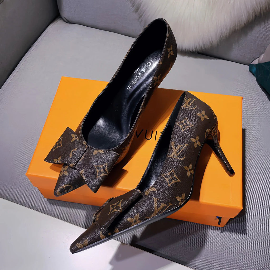 Classic Printed 8cm Bow Classic High Heels 1025031901
