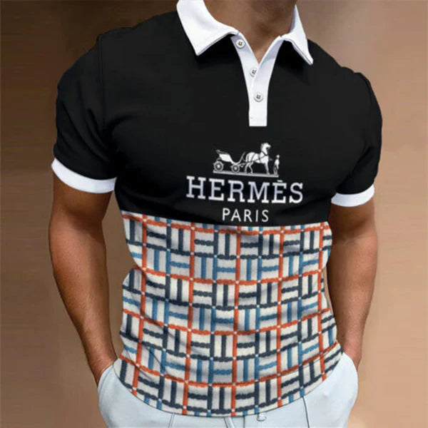 Men's Summer Fashion Printed Polo Shirts 3D1024070212