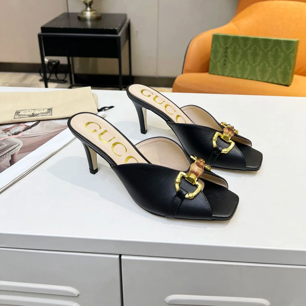 New Fashion Metal Horsebit Heeled Sandals XC04071102
