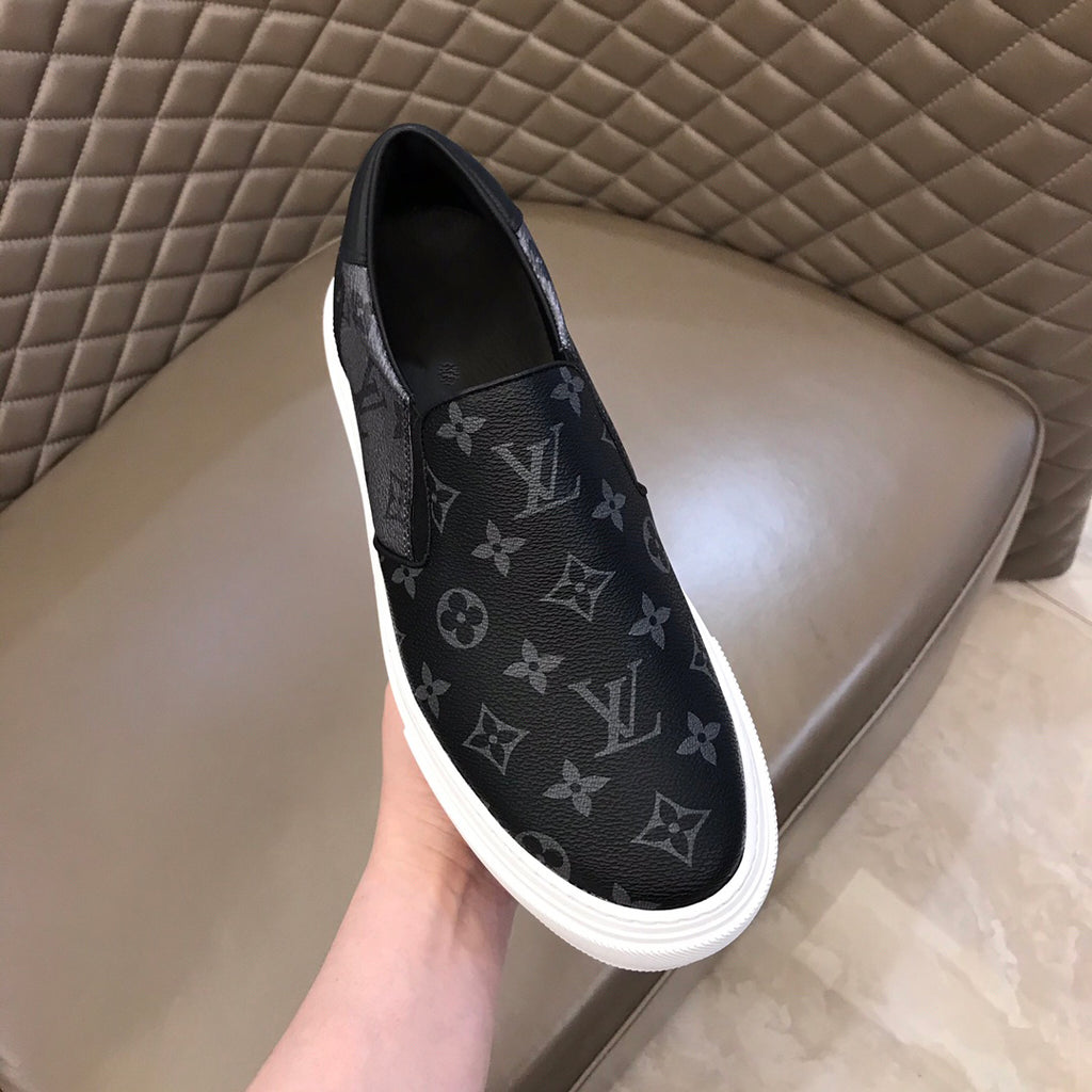 Black classic new men's and women's casual slip-on shoes