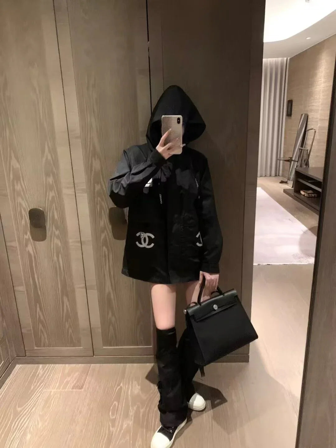 New Style Charge Clothes High Quality Lined Black Jacket 1024031206