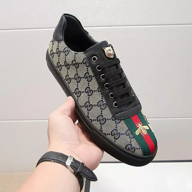 Men's G luxury printed canvas heavy industry bee casual shoes(3 colors)