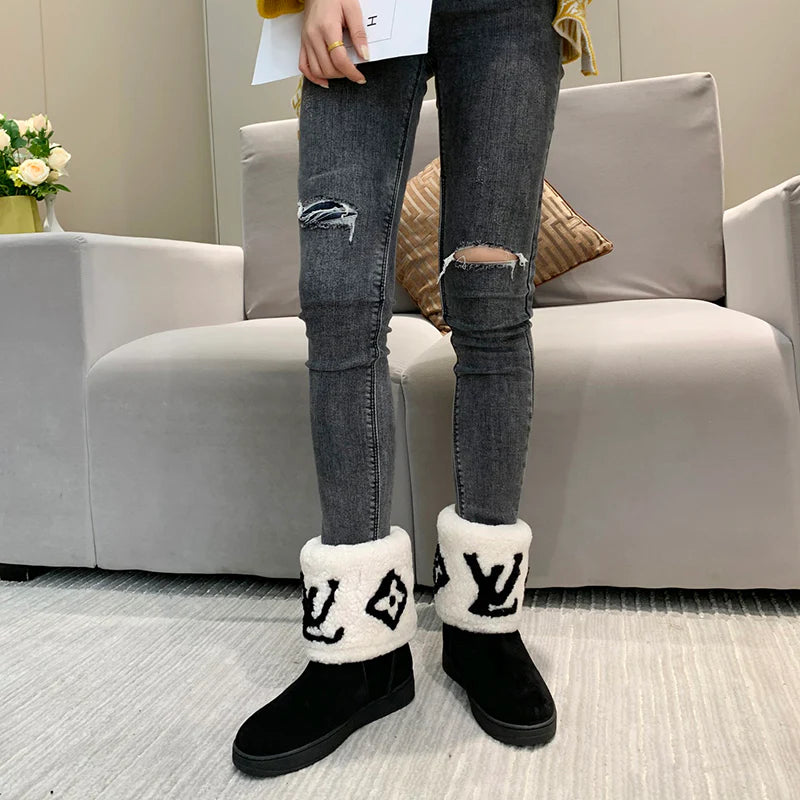 Versatile classic L-V wool snow boots 1024093026