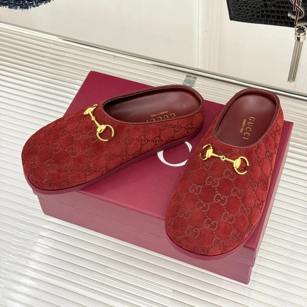 GG Mule With Horsebit Suede 905747