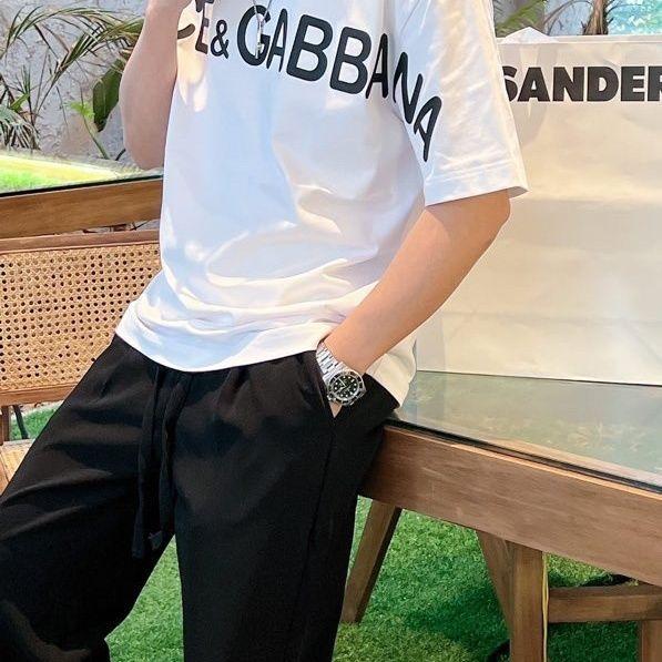 Thin Cotton Round Neck Short Sleeve T-Shirt 1024071201