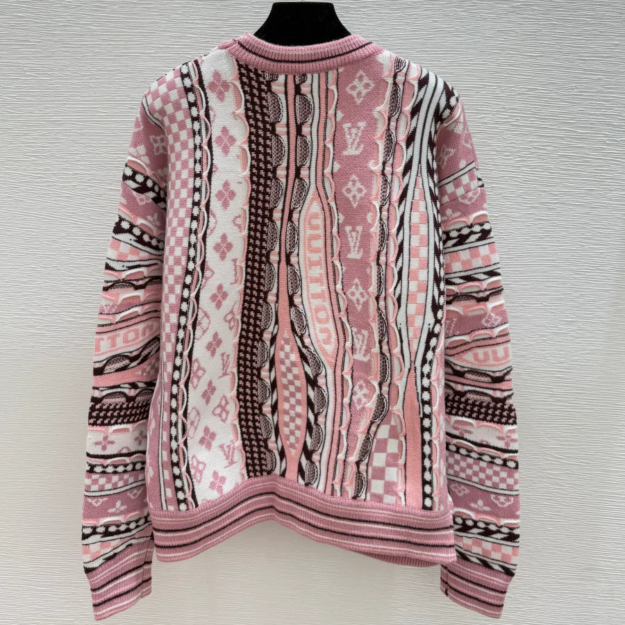 Plaid Slouchy Knit Sweater 1025103104