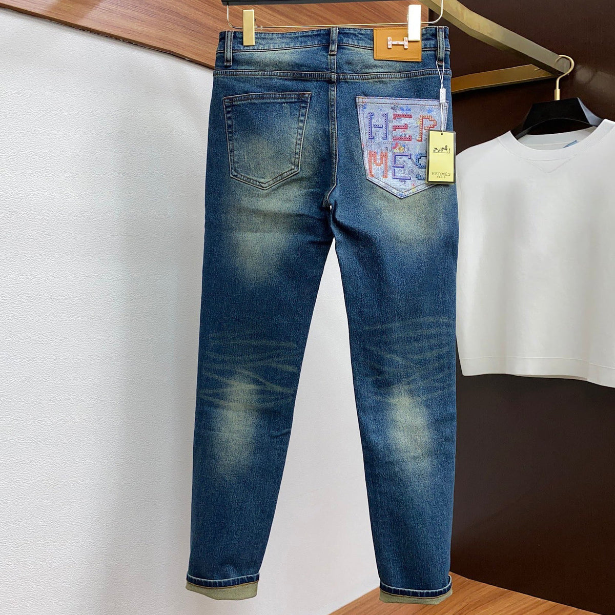 New men's elastic slim fit jeans 1024102212