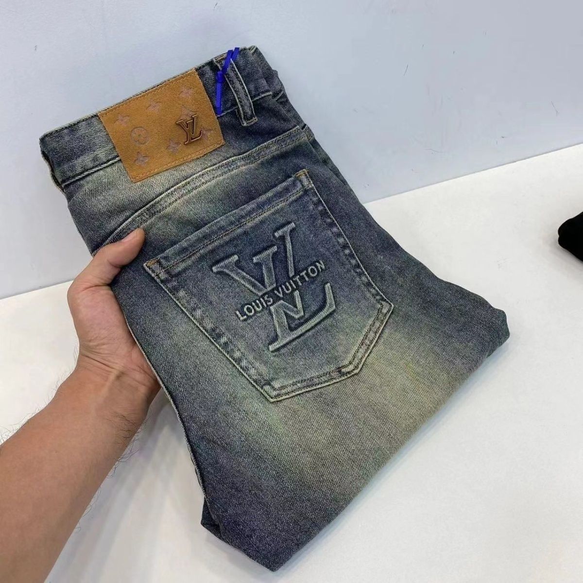 Simple Washed Stretch Pants Slim Fit Jeans 0426031301