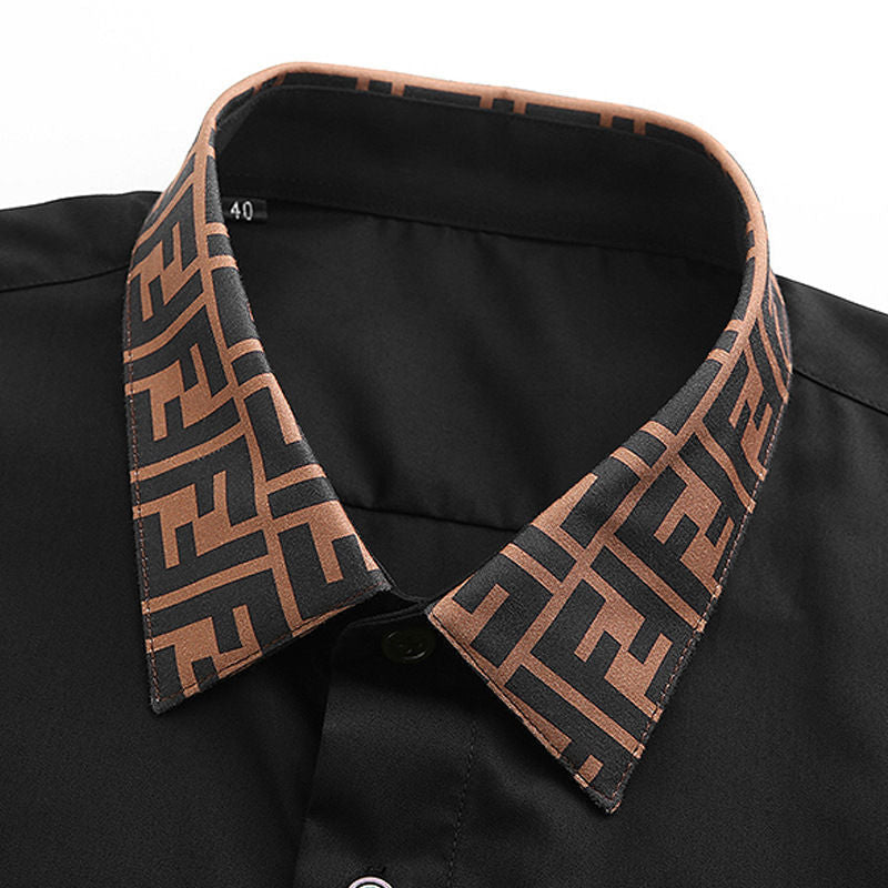 High end business casual gentleman slim fitting shirt PD10042007